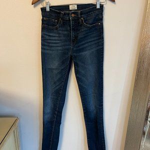 J Crew 9" Toothpick High Waisted Skinny Jean